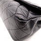 CHANEL W Flap Matelassé Caviar Leather Classic Shoulder Bag, Black Leather with Gold Hardware