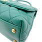 CHANEL Coco Handle Matelassé Handbag, Leather, Green Caviar Skin, 2-Way, Gold Hardware