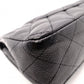 CHANEL W Flap Matelassé Caviar Leather Classic Shoulder Bag, Black Leather with Gold Hardware