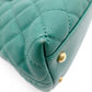 CHANEL Coco Handle Matelassé Handbag, Leather, Green Caviar Skin, 2-Way, Gold Hardware
