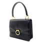 Celine Circle Logo Vintage Handbag Navy Leather Gold Hardware 7-9-246