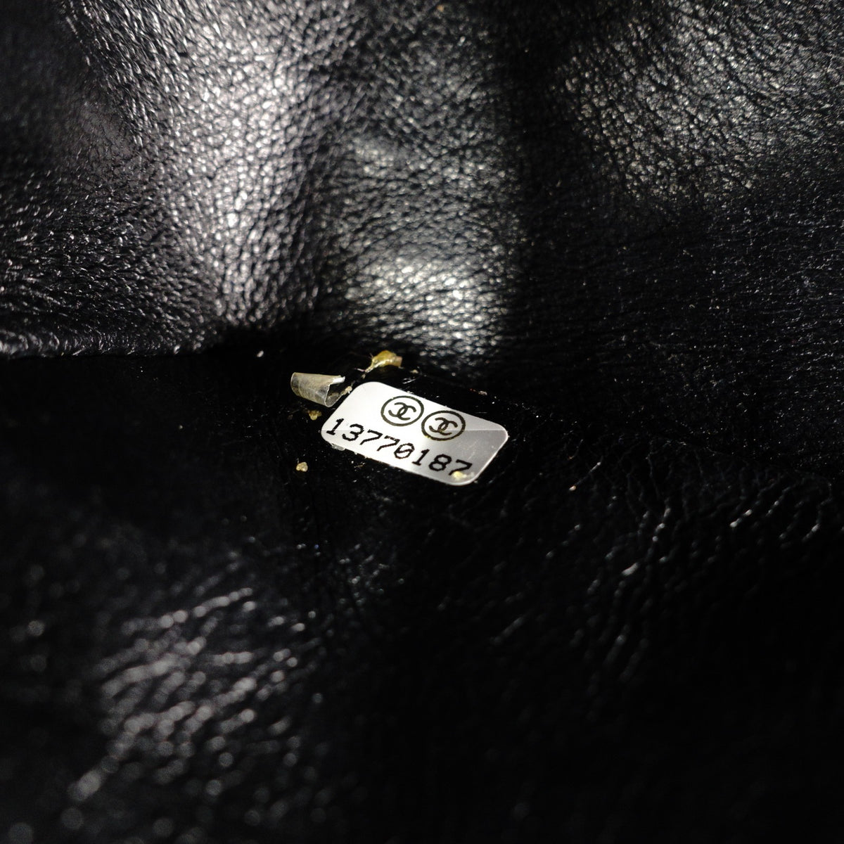 CHANEL W Flap Matelassé Caviar Leather Classic Shoulder Bag, Black Leather with Gold Hardware