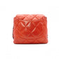 CHANEL Chain Shoulder Bag, Matelassé Shoulder Bag, Leather, Red, Crossbody, Silver Hardware