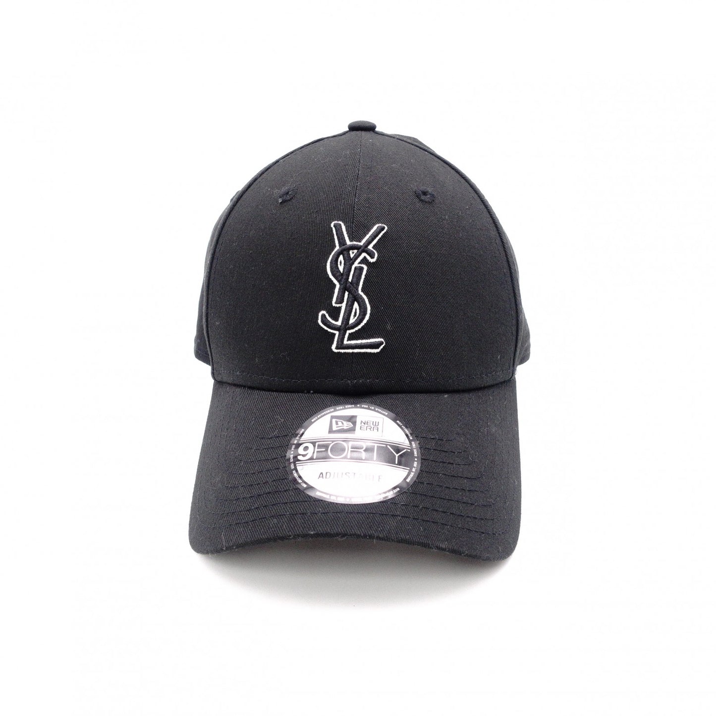 Saint Laurent x New Era Collaboration Baseball Cap, Canvas, Black, YSL Logo