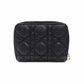 Dior Caro Bifold Wallet Leather Black CD Logo