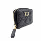 Dior Caro Bifold Wallet Leather Black CD Logo