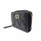 Dior Caro Bifold Wallet Leather Black CD Logo