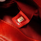CHANEL Chain Shoulder Bag, Matelassé Shoulder Bag, Leather, Red, Crossbody, Silver Hardware