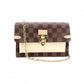 LOUIS VUITTON Vavin Portofolio Damier Shoulder Bag, PVC, Brown