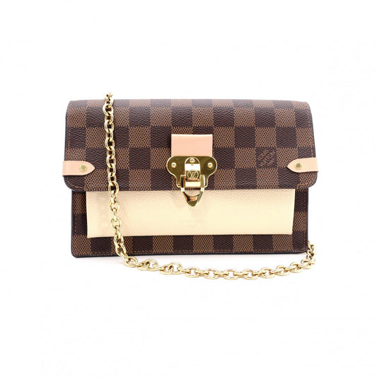 LOUIS VUITTON Vavin Portofolio Damier Shoulder Bag, PVC, Brown