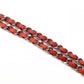 CHANEL Chain Shoulder Bag, Matelassé Shoulder Bag, Leather, Red, Crossbody, Silver Hardware