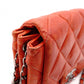 CHANEL Chain Shoulder Bag, Matelassé Shoulder Bag, Leather, Red, Crossbody, Silver Hardware