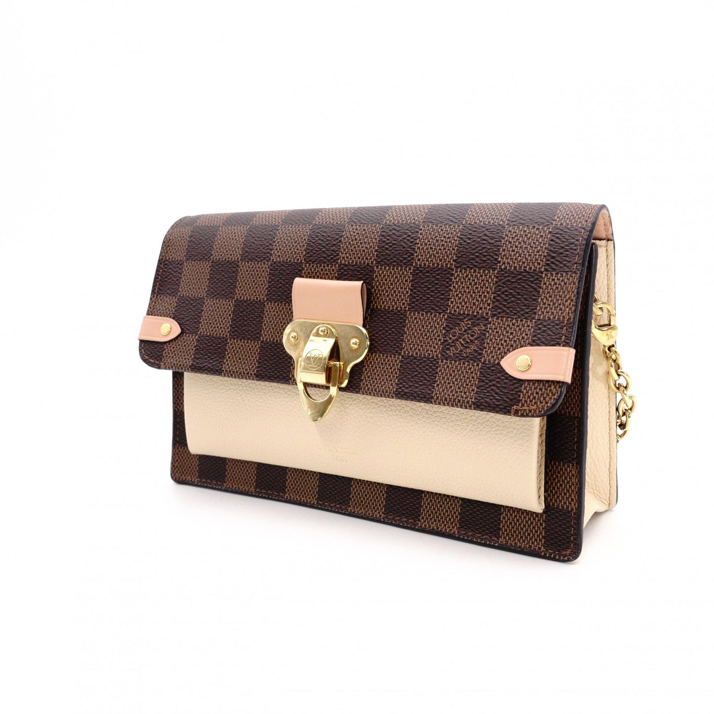 LOUIS VUITTON Vavin Portofolio Damier Shoulder Bag, PVC, Brown