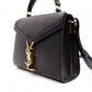 SAINT LAURENT Cassandra Handbag, Leather, Black, 2-Way, Gold Hardware, Crossbody