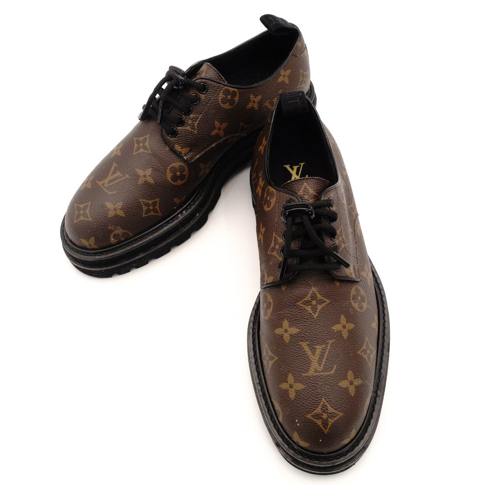 Louis Vuitton Black Ice Line Derby Shoes Men's Monogram Canvas 2021 Size 7 With Box 7-10-846