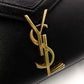SAINT LAURENT Cassandra Handbag, Leather, Black, 2-Way, Gold Hardware, Crossbody