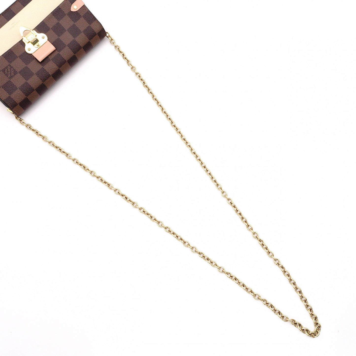 LOUIS VUITTON Vavin Portofolio Damier Shoulder Bag, PVC, Brown