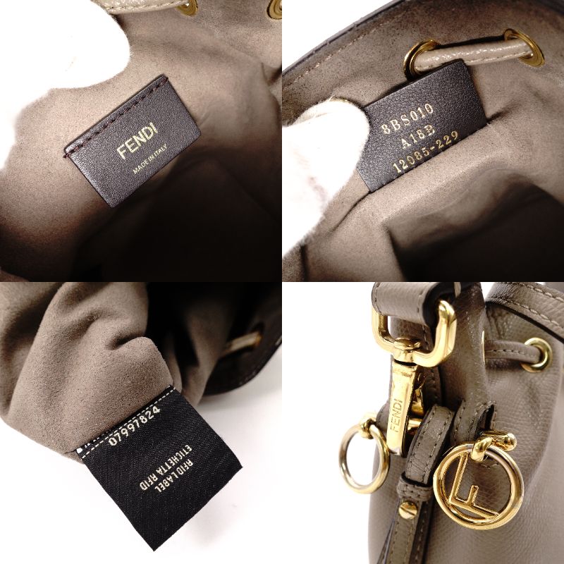 FENDI Shoulder Bag Mon Trésor Mini Greige 2-Way