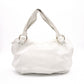 CELINE Hobo Bittersweet Handbag, Leather, White, Single-Shoulder Bag