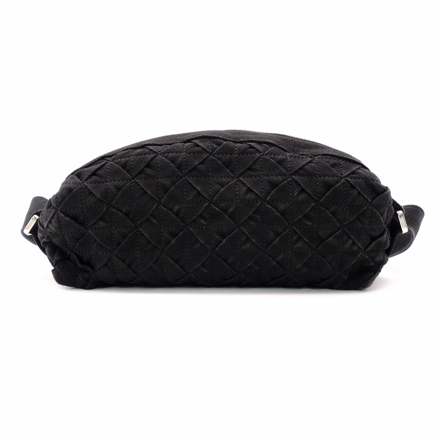BOTTEGA VENETA Intrecciato Shoulder Bag Nylon Black