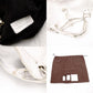 CELINE Hobo Bittersweet Handbag, Leather, White, Single-Shoulder Bag