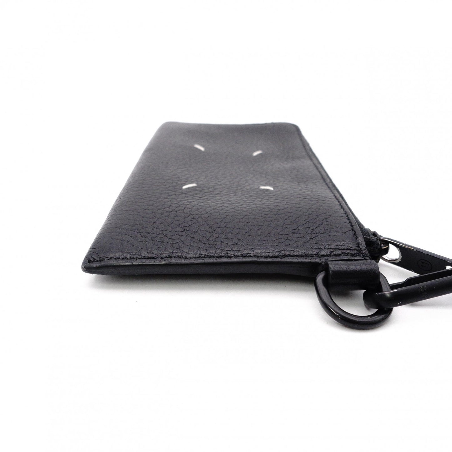 Maison Margiela 4-Stitch Long Wallet with Strap, Leather, Black, Men's