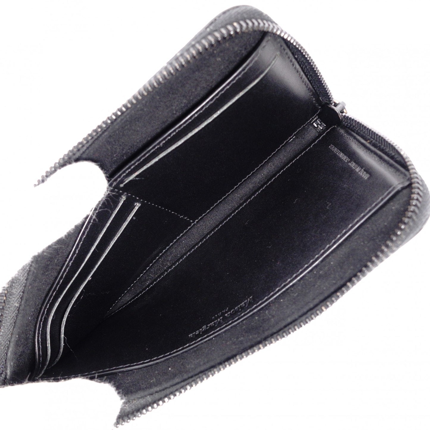 Maison Margiela 4-Stitch Long Wallet with Strap, Leather, Black, Men's