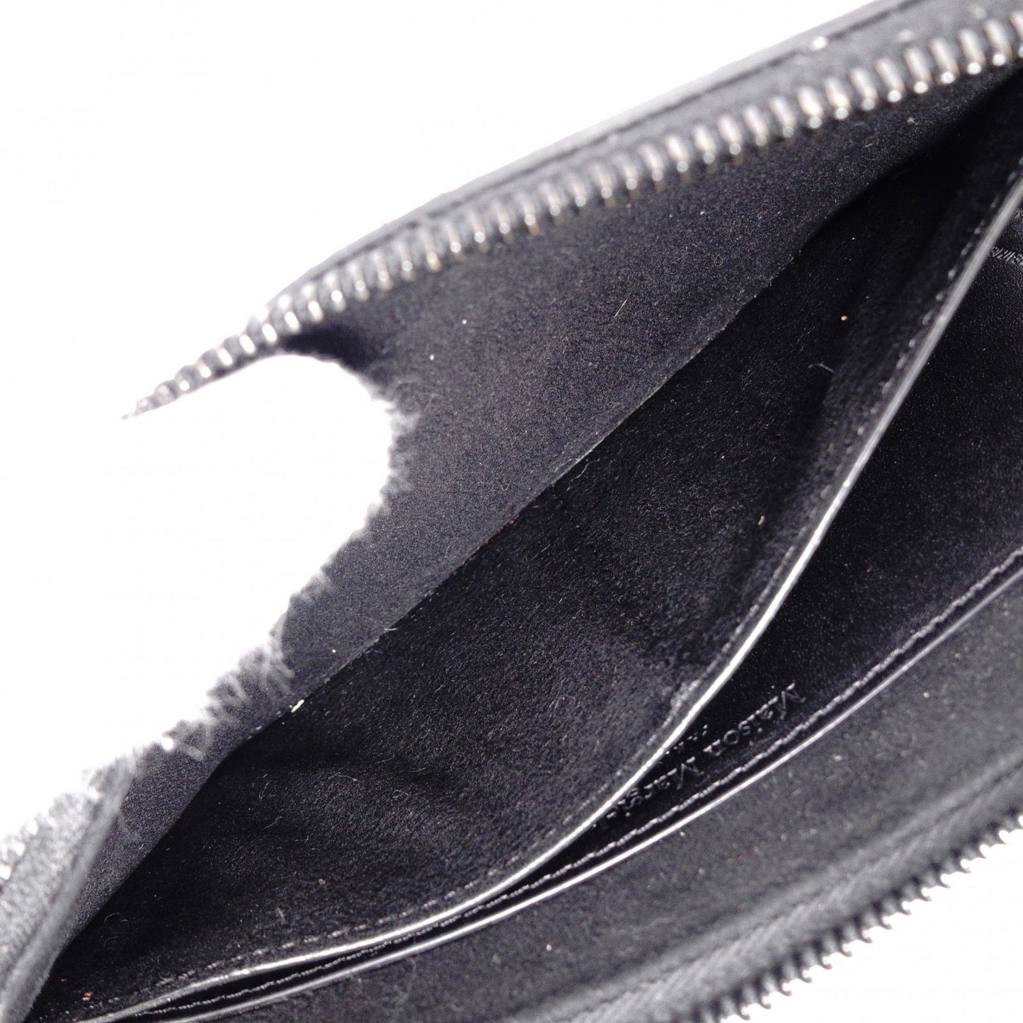 Maison Margiela 4-Stitch Long Wallet with Strap, Leather, Black, Men's