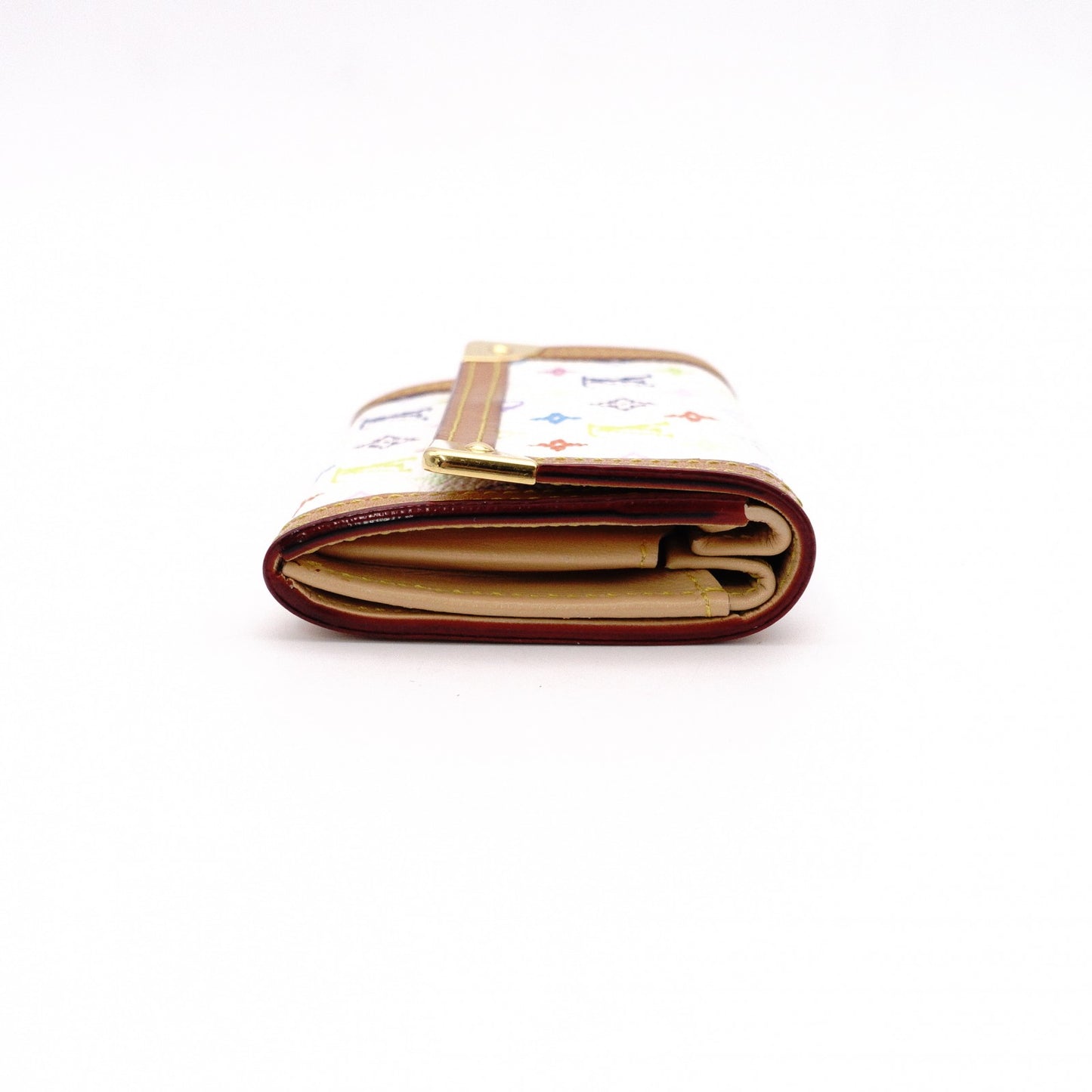 LOUIS VUITTON Monogram Multicolor Coin Purse, PVC, White