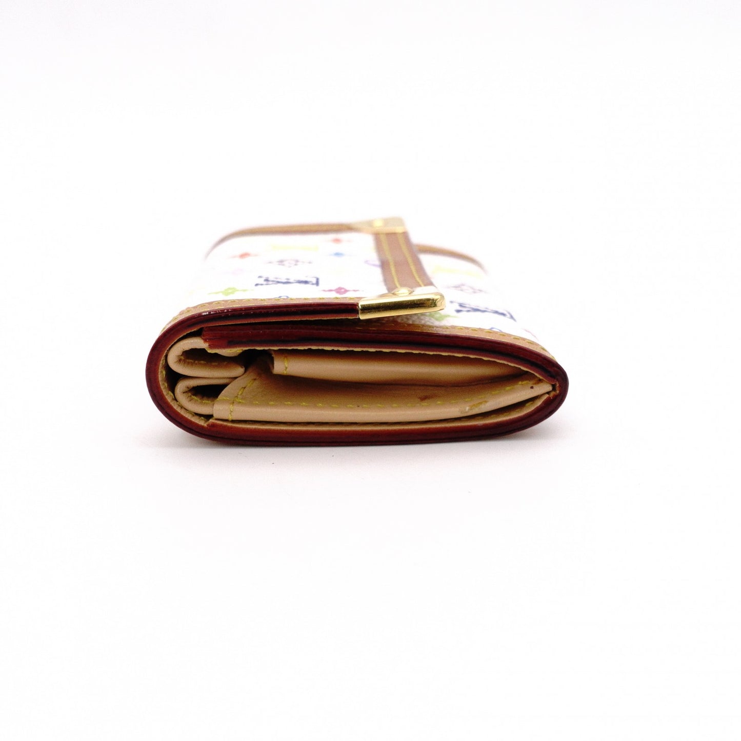 LOUIS VUITTON Monogram Multicolor Coin Purse, PVC, White