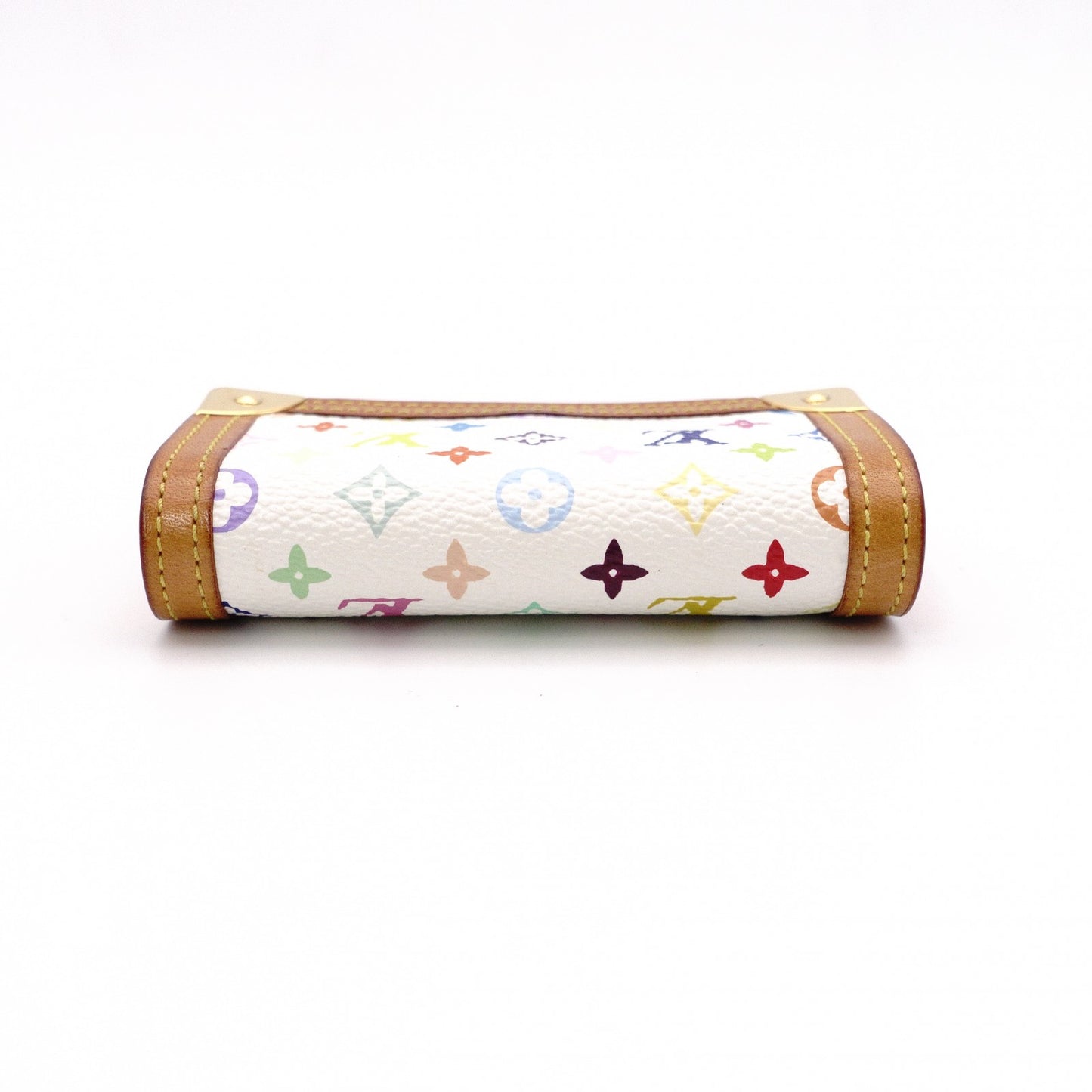 LOUIS VUITTON Monogram Multicolor Coin Purse, PVC, White