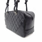 CHANEL Cambon Shoulder Bag Leather Black CC Logo