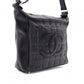 CHANEL Choco Bar Shoulder Bag, Lambskin, Black, Gold Hardware, Women's