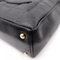 CHANEL Choco Bar Shoulder Bag, Lambskin, Black, Gold Hardware, Women's