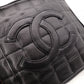 CHANEL Choco Bar Shoulder Bag, Lambskin, Black, Gold Hardware, Women's