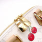 LOUIS VUITTON Alma BB Monogram Cherry Handbag, PVC and Leather, White, 2-Way