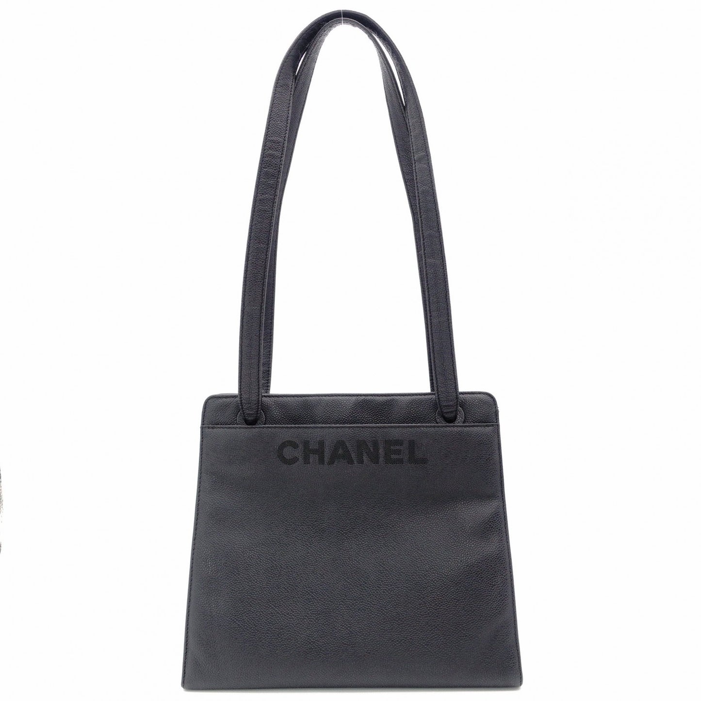 CHANEL Matte Caviar Skin Black Tote Bag