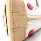 LOUIS VUITTON Alma BB Monogram Cherry Handbag, PVC and Leather, White, 2-Way