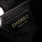 CHANEL Choco Bar Shoulder Bag, Lambskin, Black, Gold Hardware, Women's