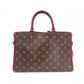 LOUIS VUITTON Popincourt PM Monogram Canvas Handbag, PVC Leather, Brown, 2-Way