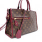 LOUIS VUITTON Popincourt PM Monogram Canvas Handbag, PVC Leather, Brown, 2-Way