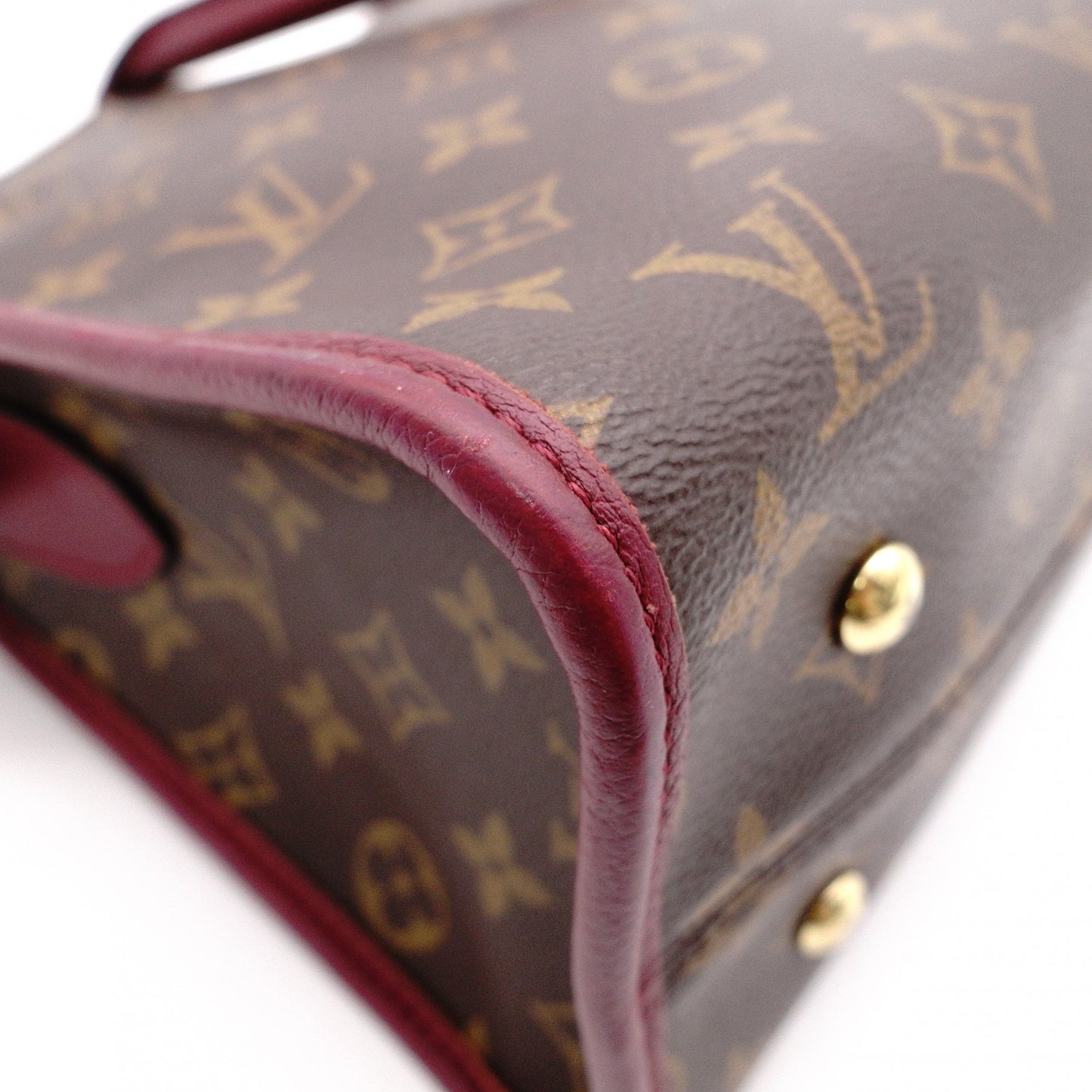 LOUIS VUITTON Popincourt PM Monogram Canvas Handbag, PVC Leather, Brown, 2-Way
