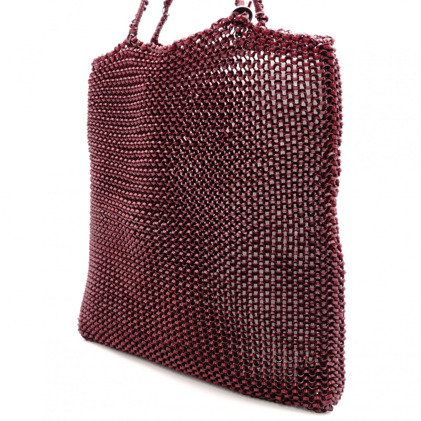 ANTEPRIMA Standard Square Model Wire Bag Tote Bag Red-Brown