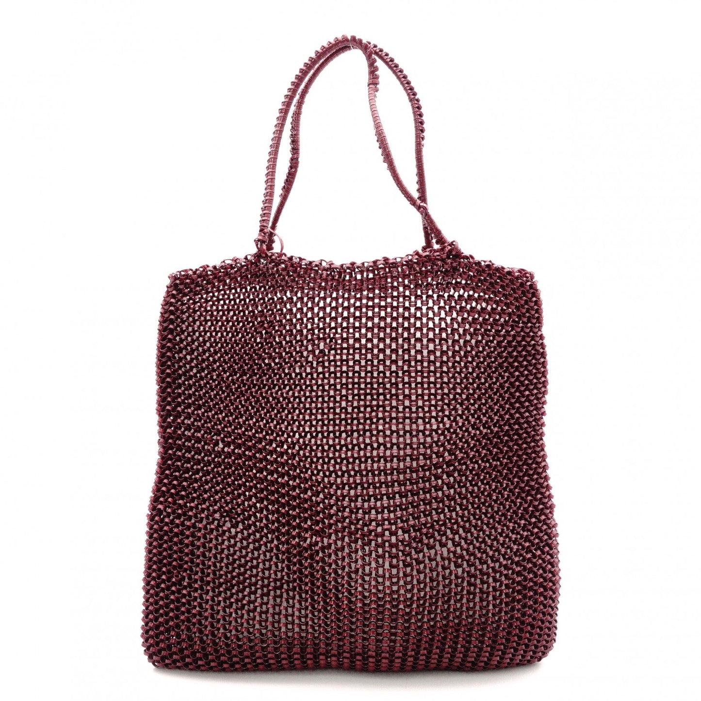 ANTEPRIMA Standard Square Model Wire Bag Tote Bag Red-Brown