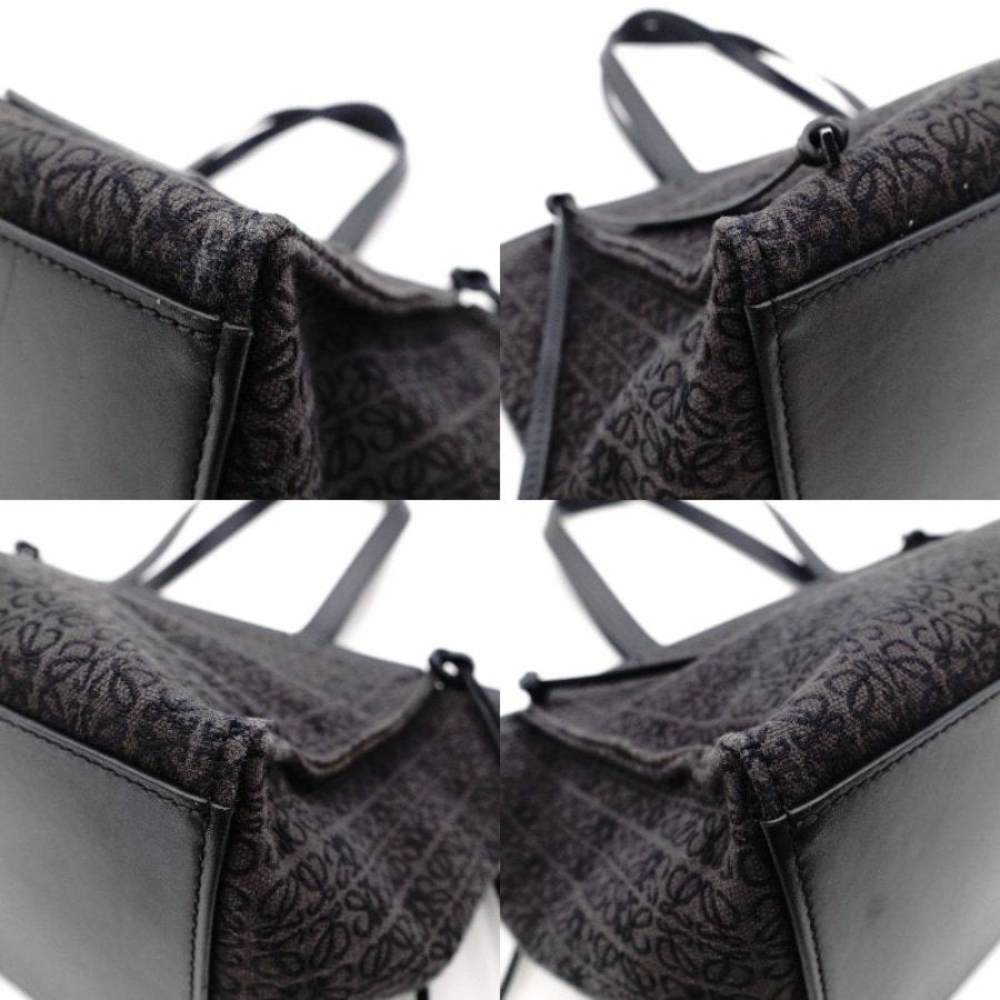 LOEWE Cushion Tote Anagram Shoulder Bag/Leather/Canvas