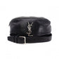 SAINT LAURENT Cassandra Leather Body Bag in Black with Silver Hardware