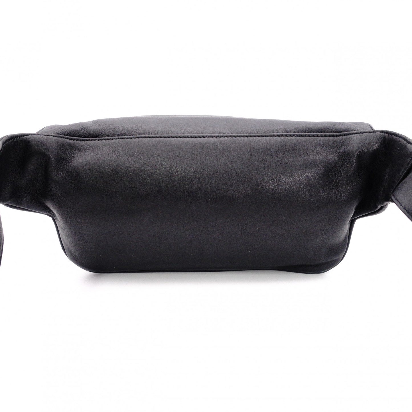 SAINT LAURENT Cassandra Leather Body Bag in Black with Silver Hardware