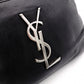 SAINT LAURENT Cassandra Leather Body Bag in Black with Silver Hardware