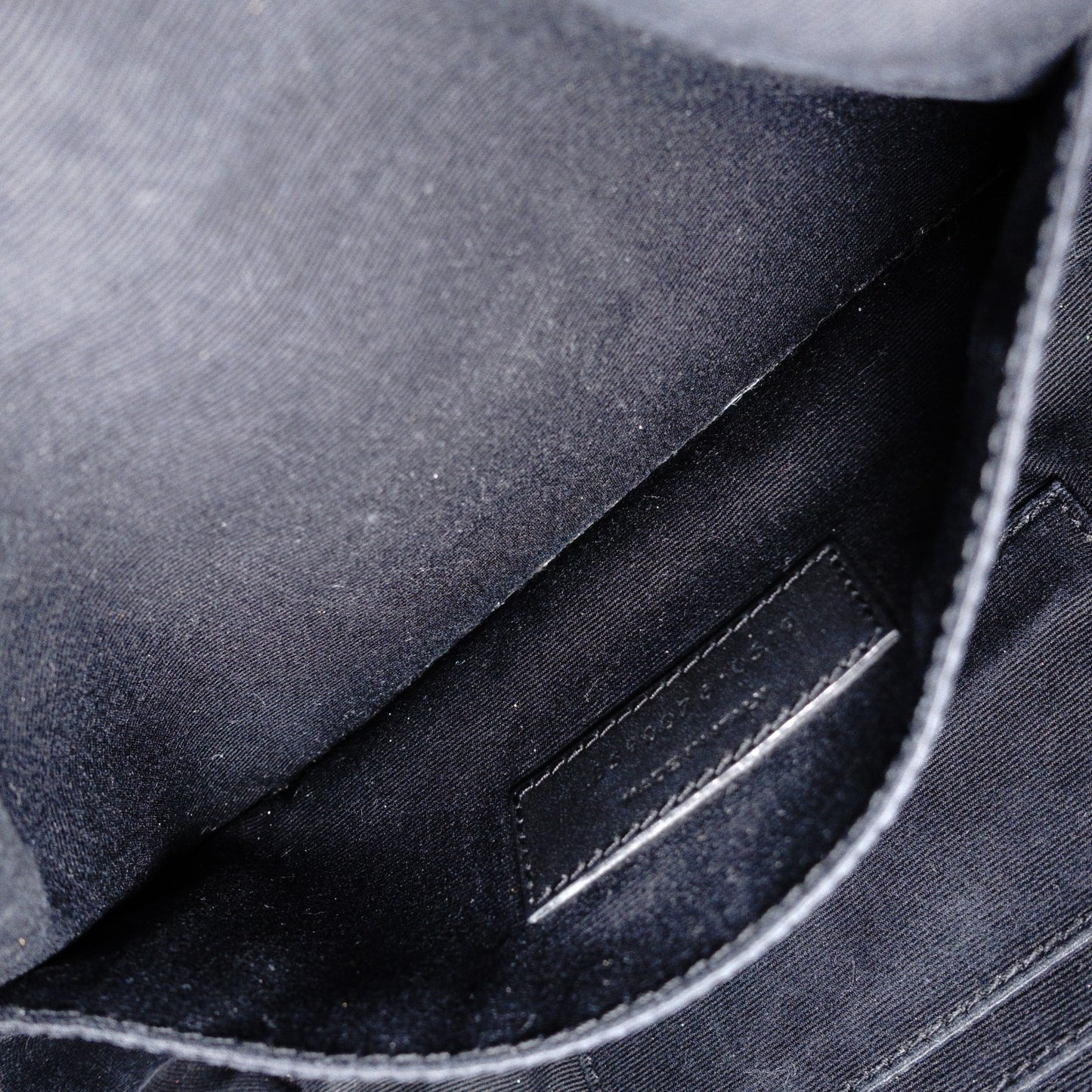 SAINT LAURENT Cassandra Leather Body Bag in Black with Silver Hardware
