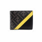 FENDI Diagonal Bifold Wallet Leather/PVC Black Men's